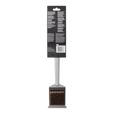 Vermont Castings Stainless Steel BBQ Grill Brush with Palmyra Bristles & Soft-Grip Handle